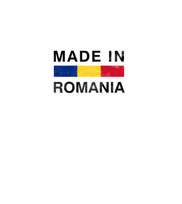 made in romania model turcoaz pe tricou