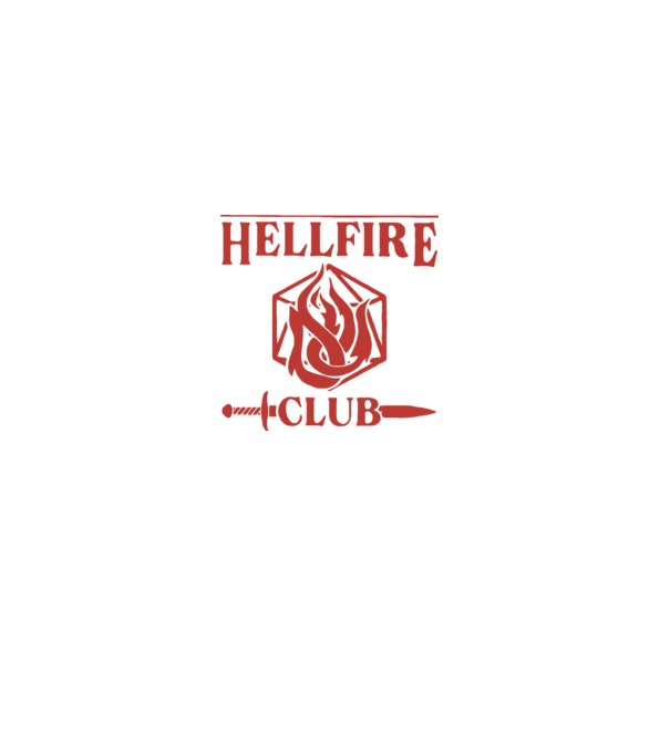 hellfire club 85 model negru pe tricou