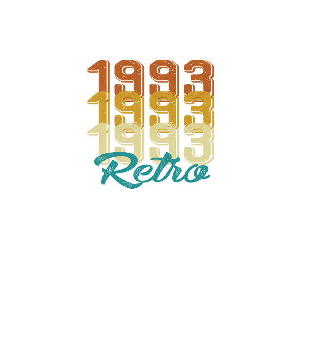 Retro 1993 model negru pe tricou