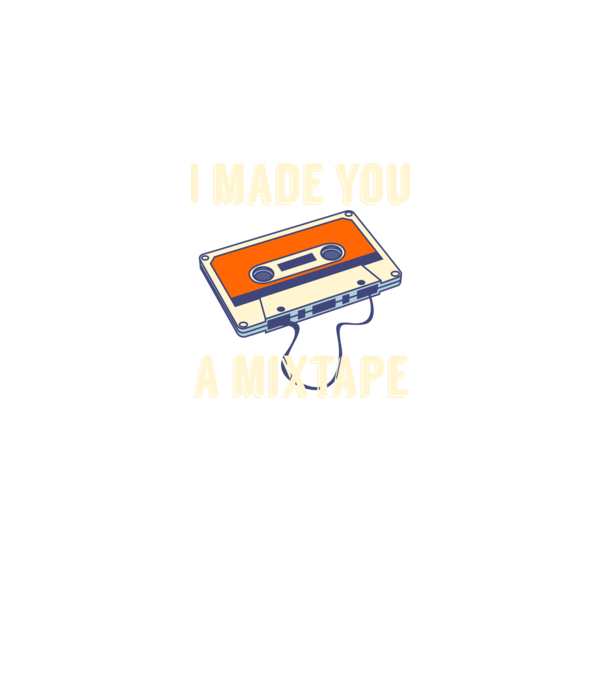 Mixtape model negru pe tricou