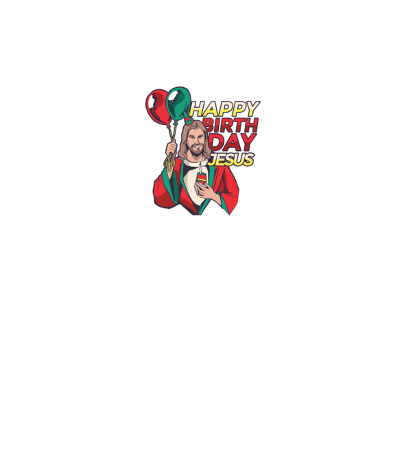 Happy Birtday Jesus! model negru pe tricou