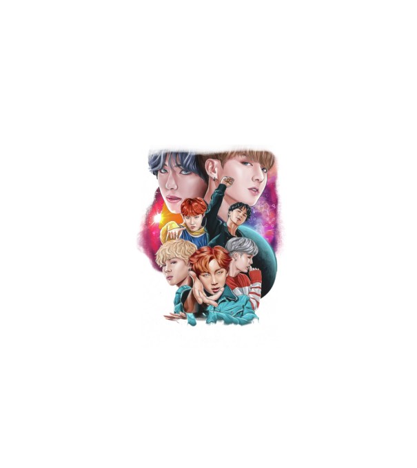 BTS POSTER model negru pe tricou