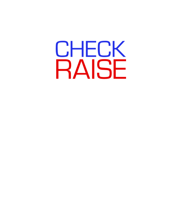 Check Raise model negru pe tricou