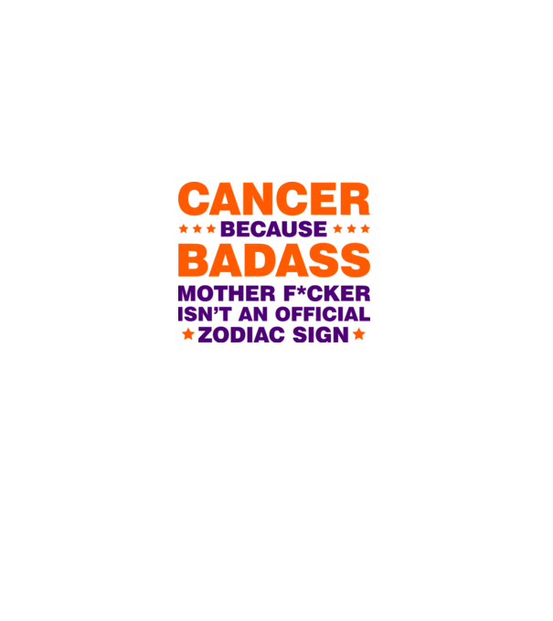 Badass zodiac CANCER model alb pe tricou