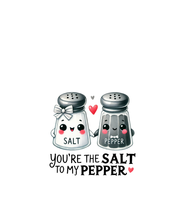 Salt to my Pepper model alb pe tricou