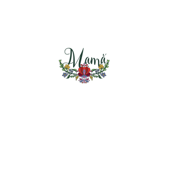 Mamă model alb pe tricou