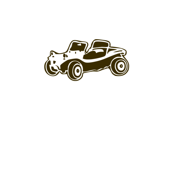 Buggy model alb pe tricou
