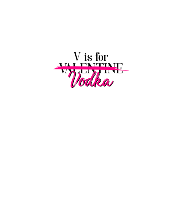 V for Vodka model alb pe tricou