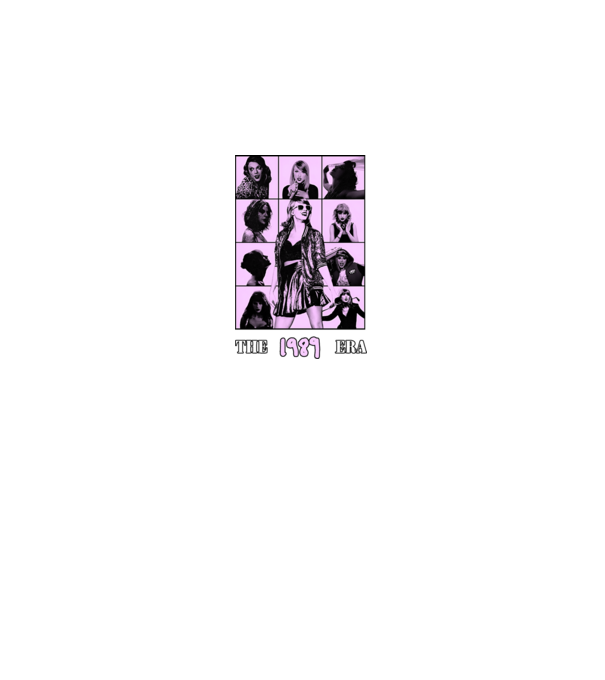 Taylor Swift ERAS lilac model negru pe tricou