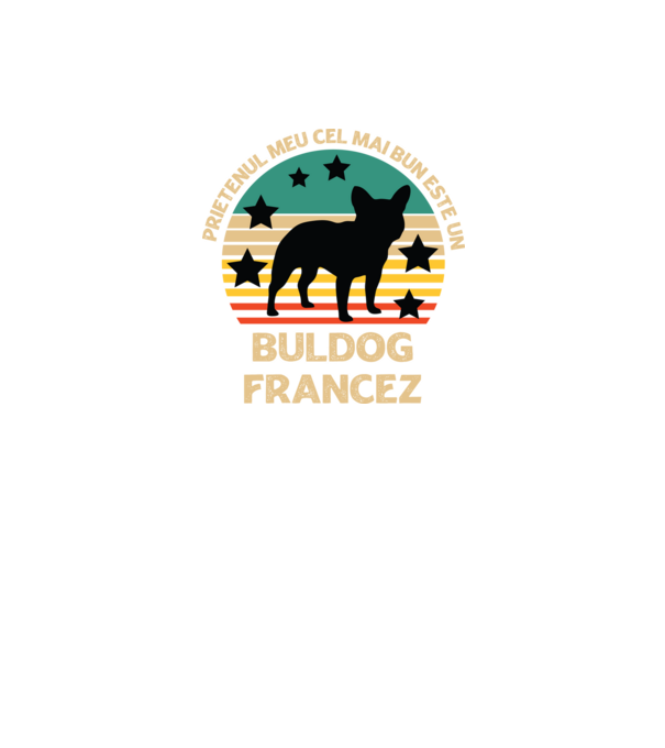 Prietenul meu cel mai bun este un buldog francez model verde neon pe tricou