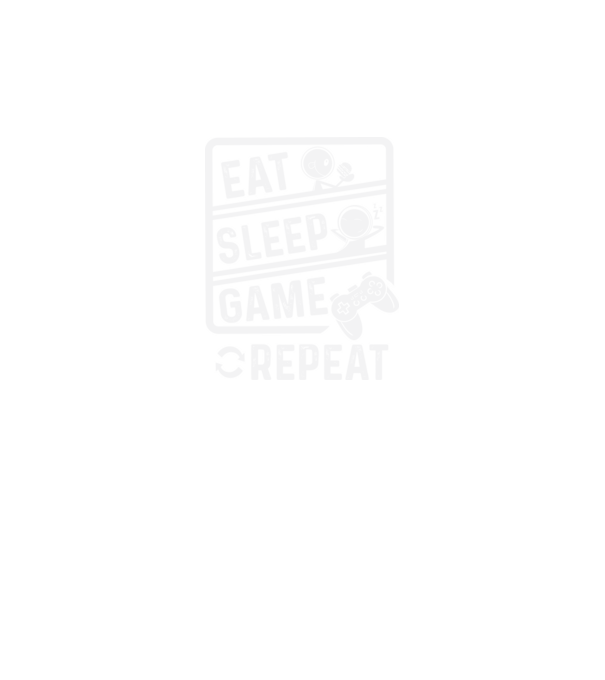 Eat sleep game repeat model negru pe tricou