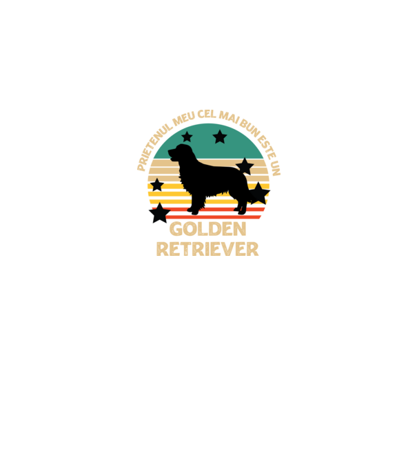 Prietenul meu cel mai bun este un golden retriever model negru pe tricou