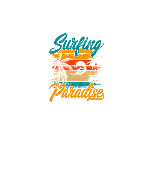 Surfing Paradise model verde neon pe tricou