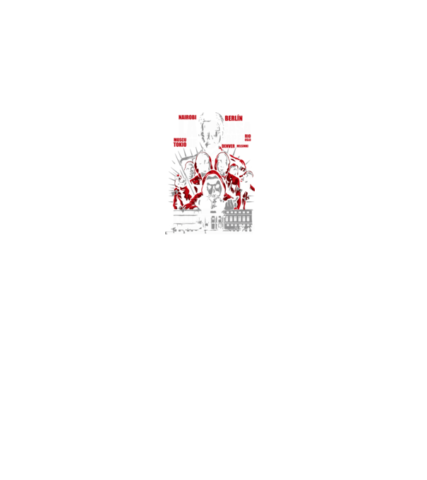 la casa de papel family model gri pe tricou