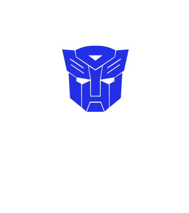 Autobot model alb pe tricou