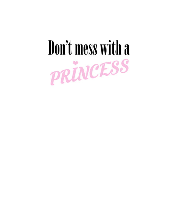 Princess model alb pe tricou