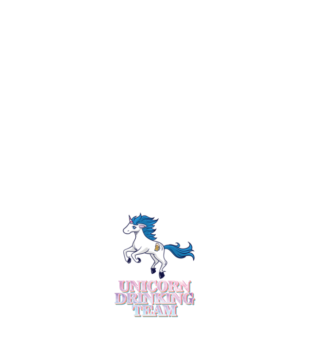 Unicorn drinking team model negru pe tricou