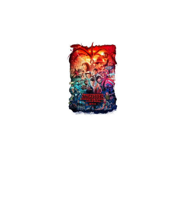 stranger things tribute poster2 model negru pe tricou