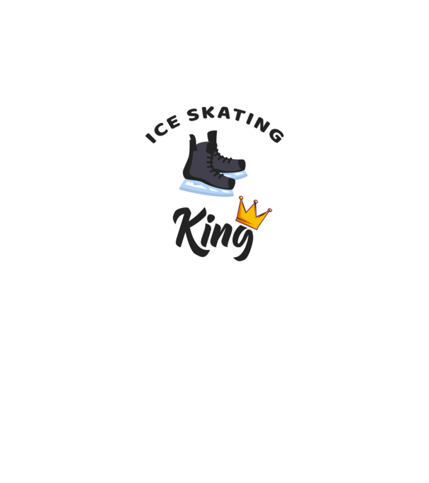 Ice skatin King model negru pe tricou
