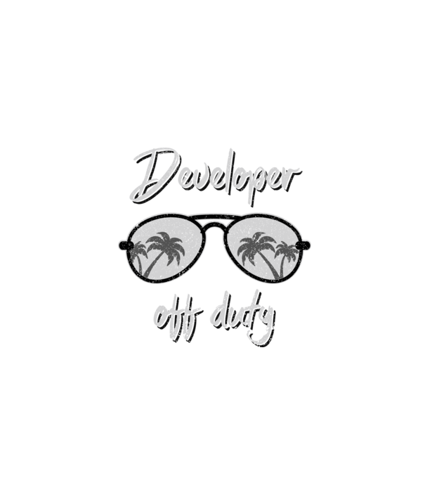 Developer off duty model turcoaz pe tricou