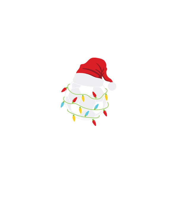 Football christmas model negru pe tricou