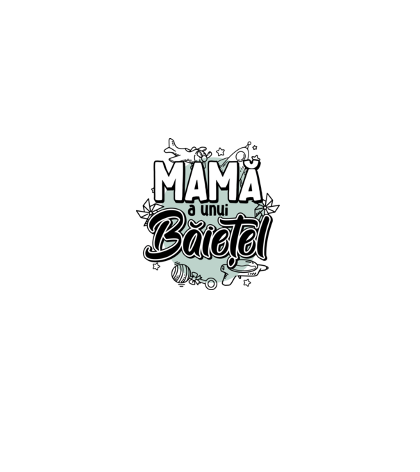 Mamă a unui băiețel model alb pe tricou