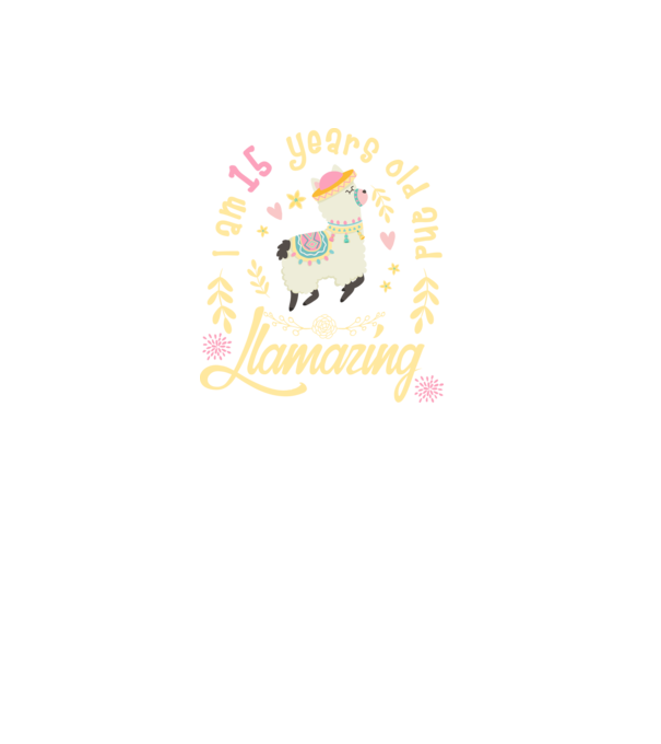 Birthday Llamazing 15 years old model negru pe tricou