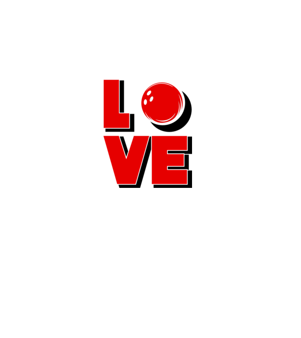 Love bowling model gri pe tricou