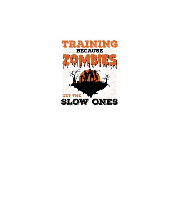 Zombies get the slow ones model alb pe tricou