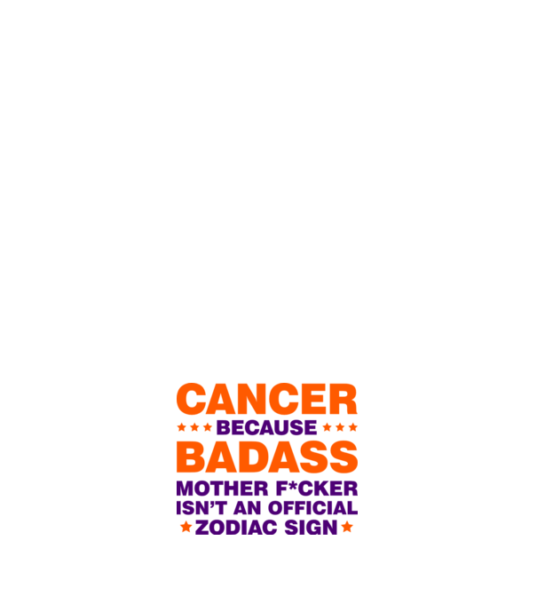 Badass zodiac CANCER model negru pe tricou