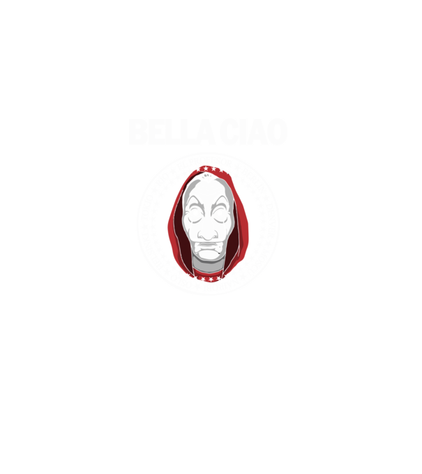 bella ciao stroke white model negru pe tricou