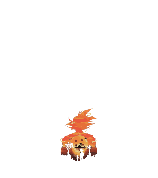 goku sunset 2 model alb pe tricou