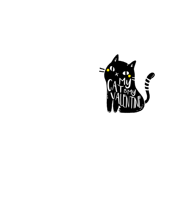 My cat is my valentine model galben neon pe tricou