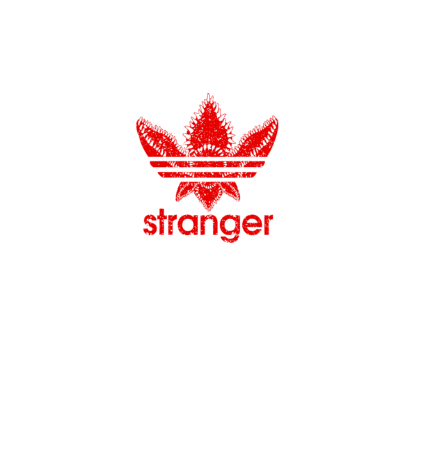 stranger logo red model turcoaz pe tricou