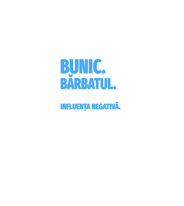 Bunic model negru pe tricou