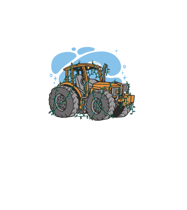 TRACTOR model alb pe tricou