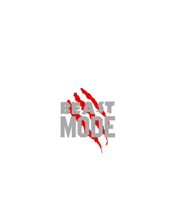 Beast mode model albastru închis pe tricou