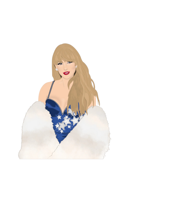 Taylor Swift blue model alb pe tricou