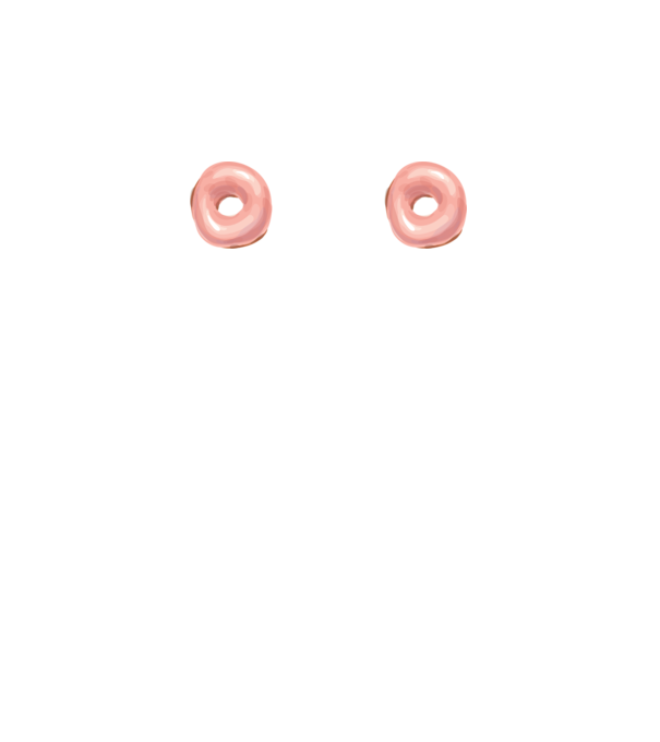 Donut titties model alb pe tricou