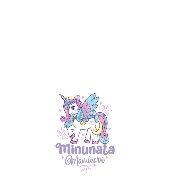 Minunata Mamicorn model alb pe tricou