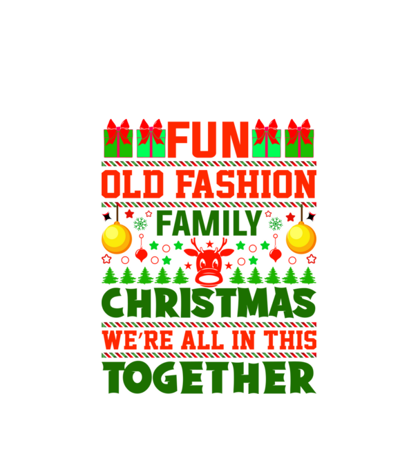 fun old fashion family christmas model alb pe tricou