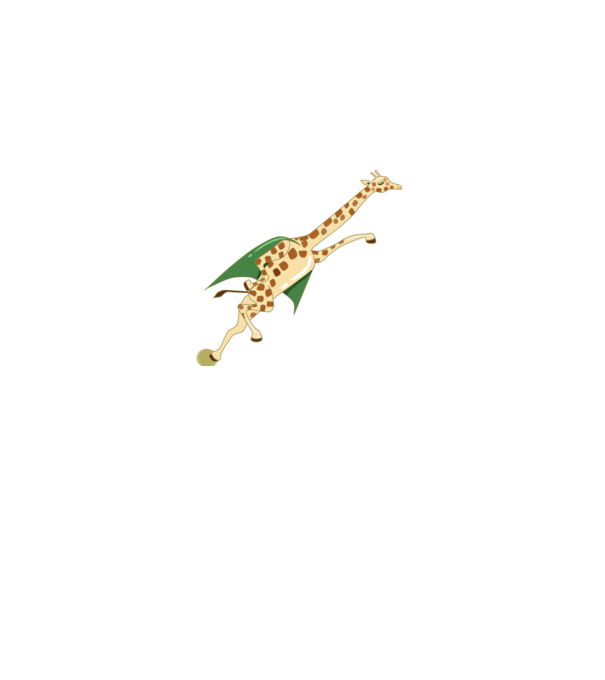 Girafă Super model alb pe tricou