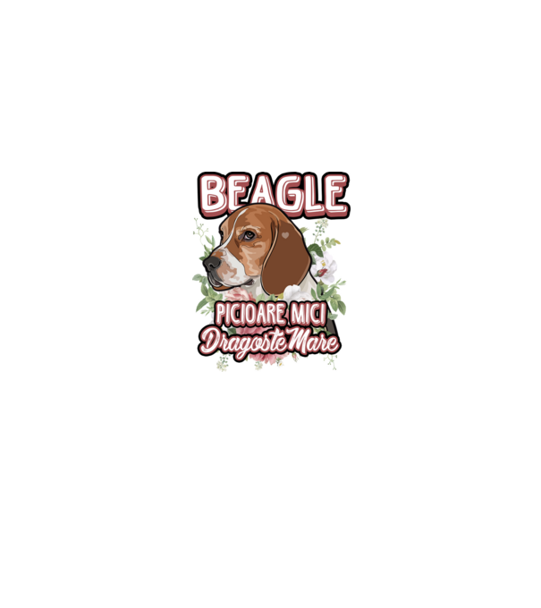 Bulldog francez picioare mici dragoste mare model alb pe tricou
