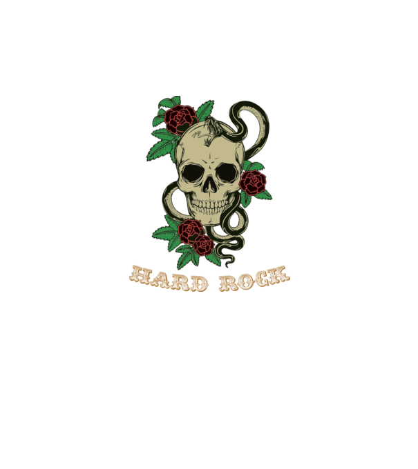 Hard Rock 1 model alb pe tricou