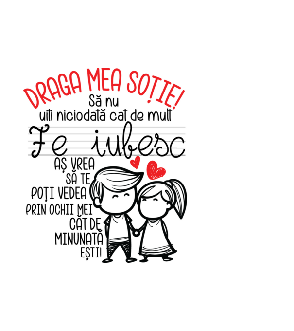 dragul meu soț javitott2411 model alb pe tricou