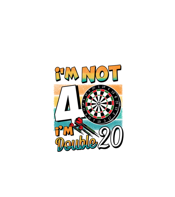 Darts Birthday 40 years old model negru pe tricou