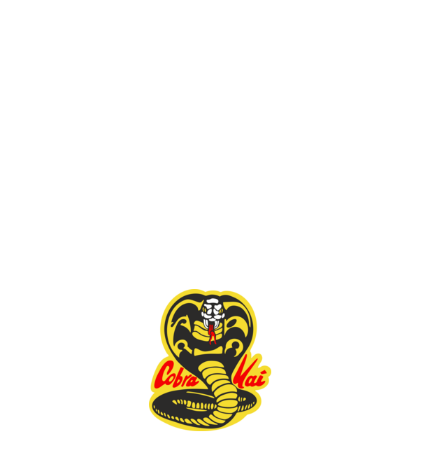 cobra kai logo model albastru închis pe tricou
