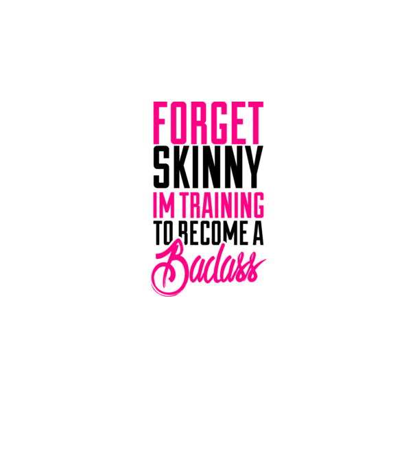 Forget Skinny model alb pe tricou