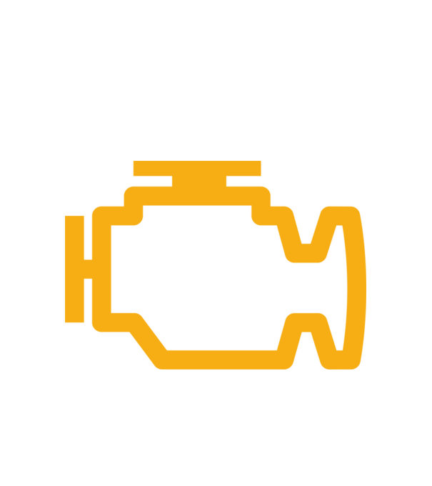 check engine model alb pe tricou