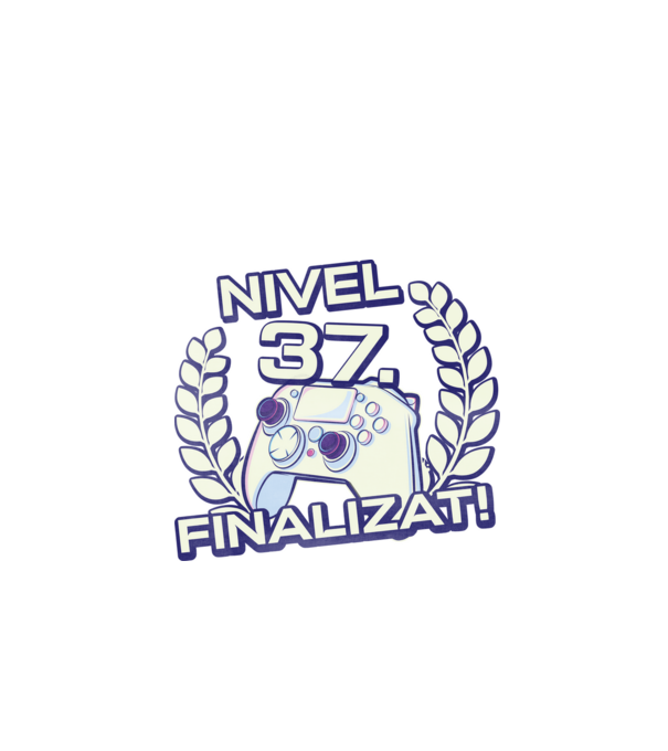 Nivel 37 finalizat! model negru pe tricou